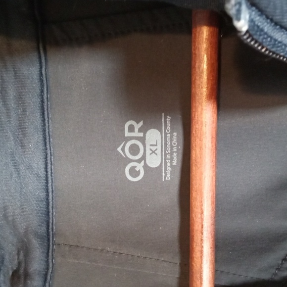 QOR mens Ma1 Bomber Jacket Blue Performance Full Zip Long Sleeve Size XL - Picture 3 of 9